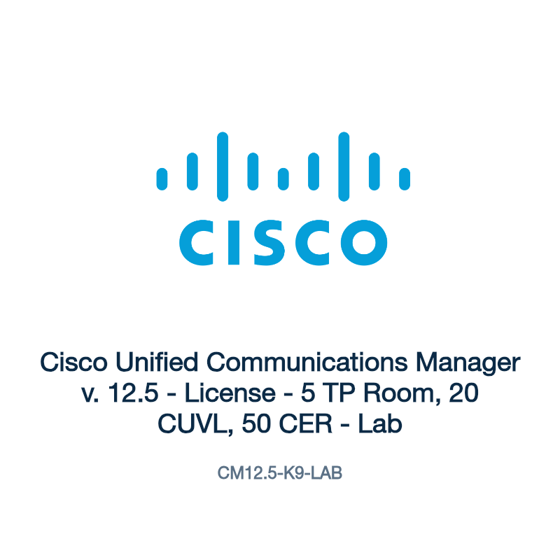 CM12.5-K9-LAB: Cisco Unified Communications Manager v. 12.5
