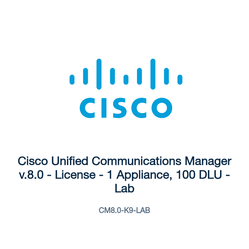 CM8.0-K9-LAB: Cisco Unified Communications Manager v.8.0