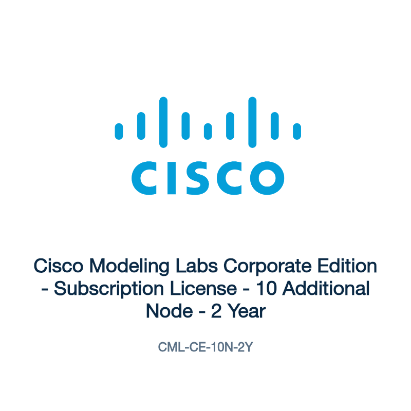 CML-CE-10N-2Y: Cisco Modeling Labs Corporate Edition