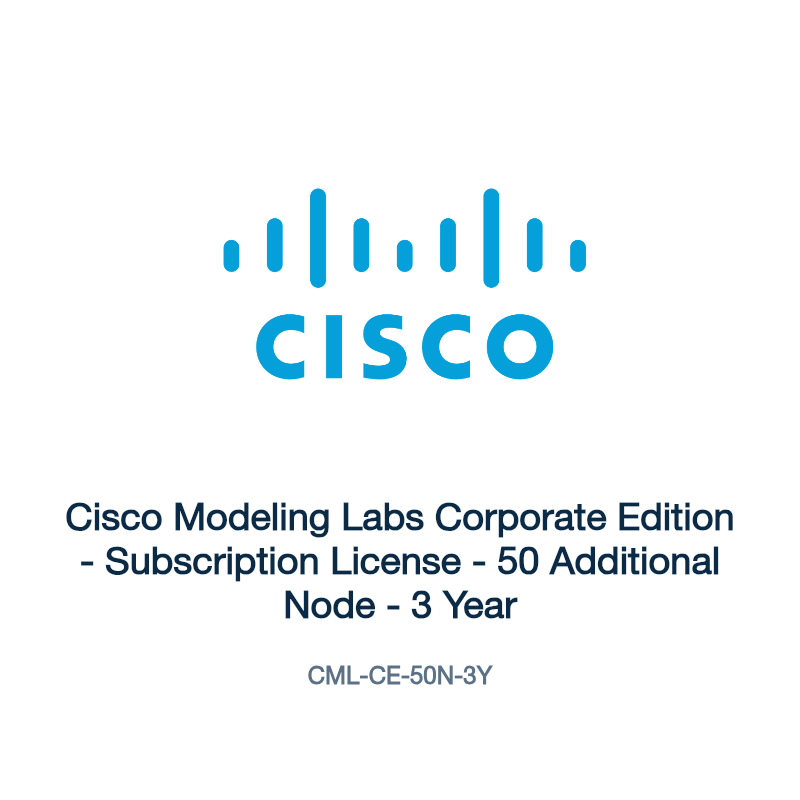 CML-CE-50N-3Y: Cisco Modeling Labs Corporate Edition