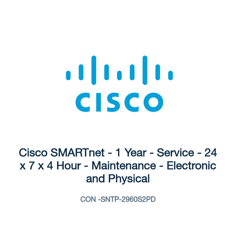 CON -SNTP-2960S2PD: Cisco SMARTnet - 1 Year - Service - 24 x 7 x 4 Hour - Maintenance