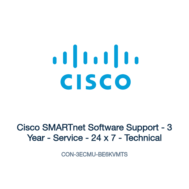 CON-3ECMU-BE6KVMTS: Cisco SMARTnet Software Support