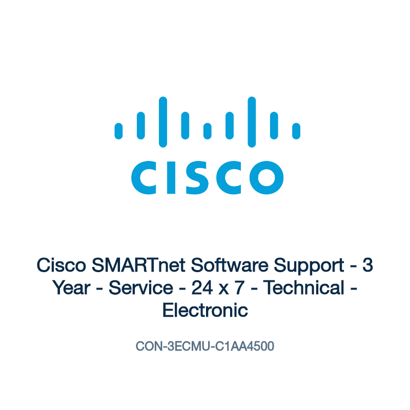 CON-3ECMU-C1AA4500: Cisco SMARTnet Software Support