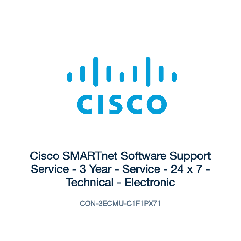 CON-3ECMU-C1F1PX71: Cisco SMARTnet Software Support Service