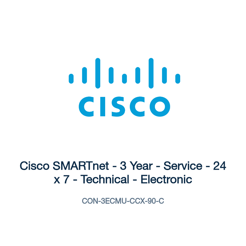 CON-3ECMU-CCX-90-C: Cisco SMARTnet - 3 Year - Service - 24 x 7 - Technical - Electronic