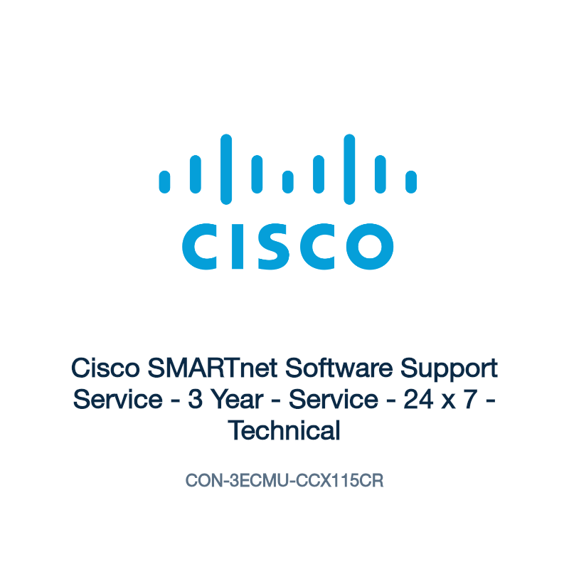 CON-3ECMU-CCX115CR: Cisco SMARTnet Software Support Service
