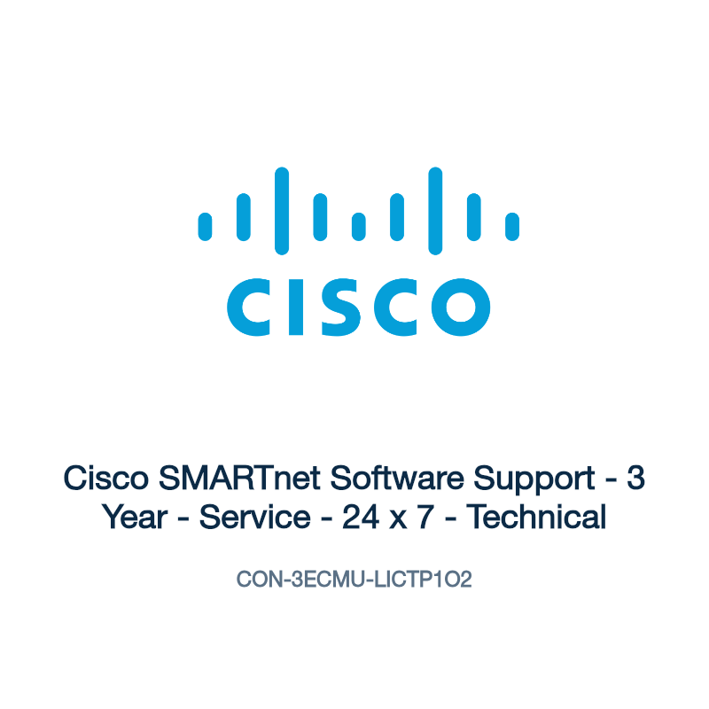 CON-3ECMU-LICTP1O2: Cisco SMARTnet Software Support