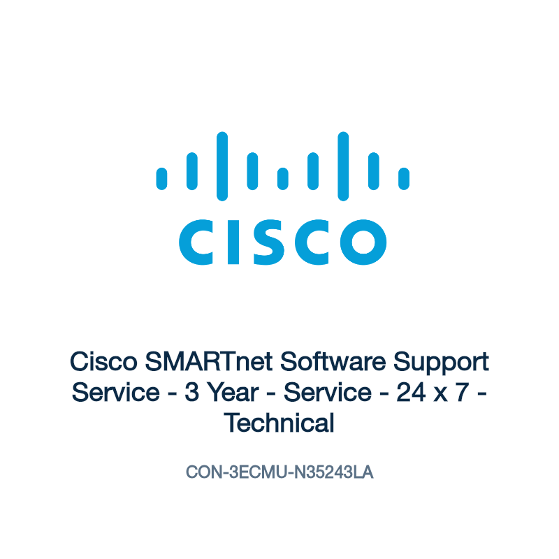 CON-3ECMU-N35243LA: Cisco SMARTnet Software Support Service