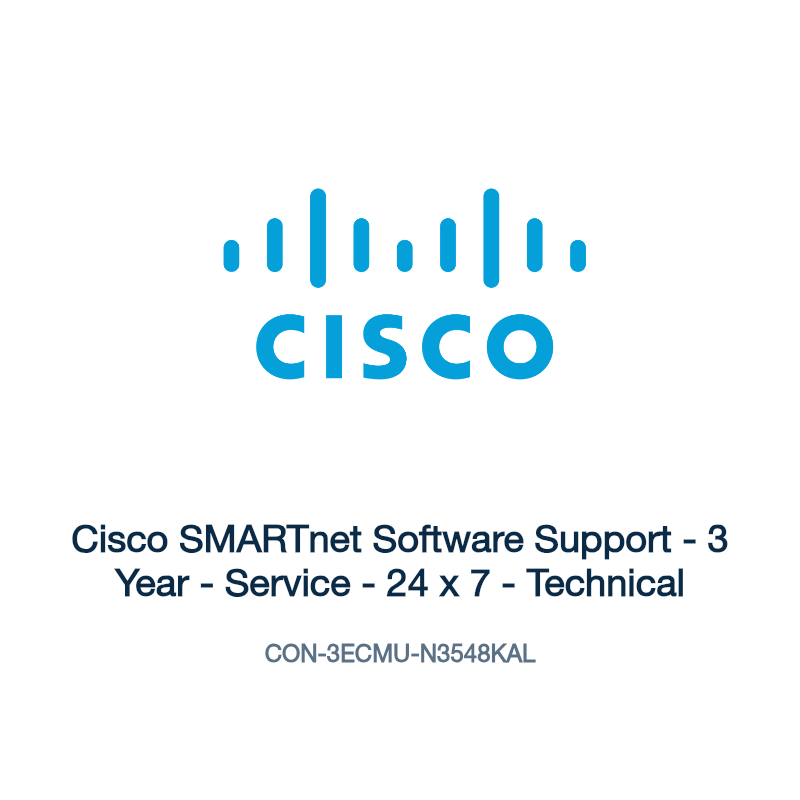 CON-3ECMU-N3548KAL: Cisco SMARTnet Software Support