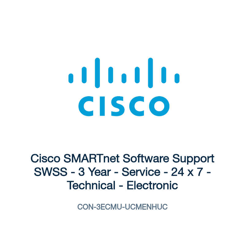 CON-3ECMU-UCMENHUC: Cisco SMARTnet Software Support SWSS