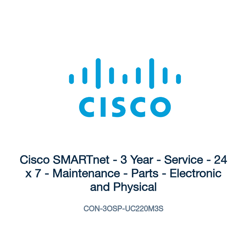 CON-3OSP-UC220M3S: Cisco SMARTnet - 3 Year - Service - 24 x 7 - Maintenance - Parts