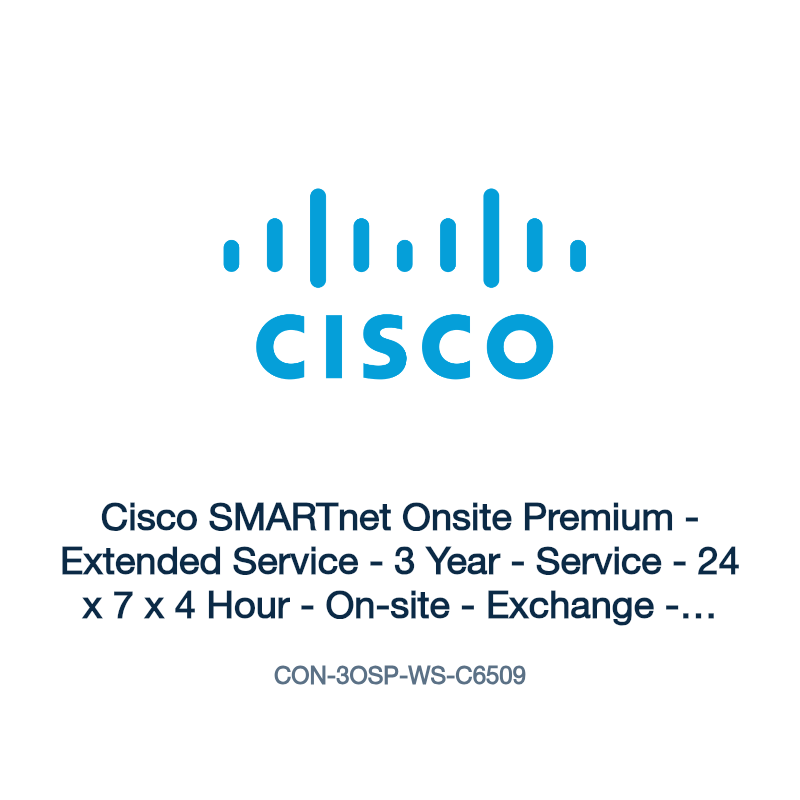 CON-3OSP-WS-C6509: Cisco SMARTnet Onsite Premium