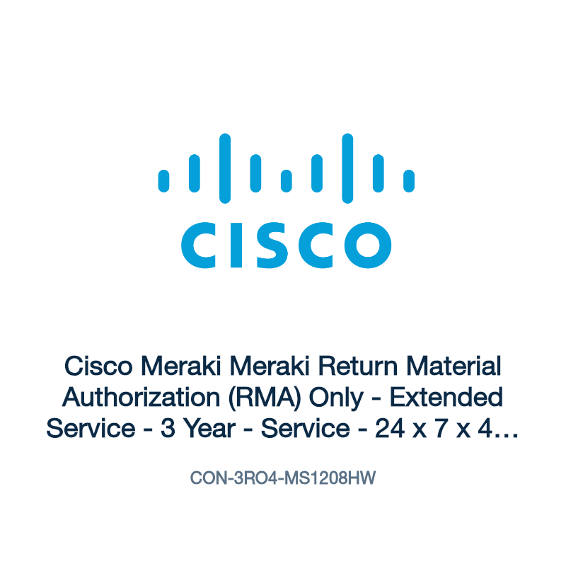CON-3RO4-MS1208HW: Cisco Meraki Meraki Return Material Authorization (RMA) Only