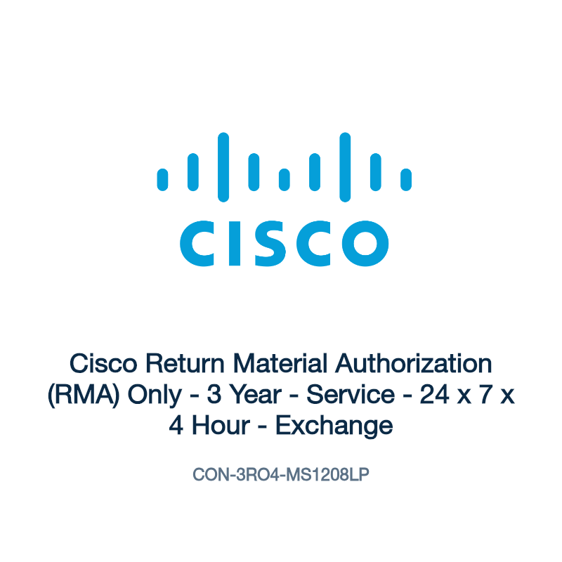 CON-3RO4-MS1208LP: Cisco Return Material Authorization (RMA) Only