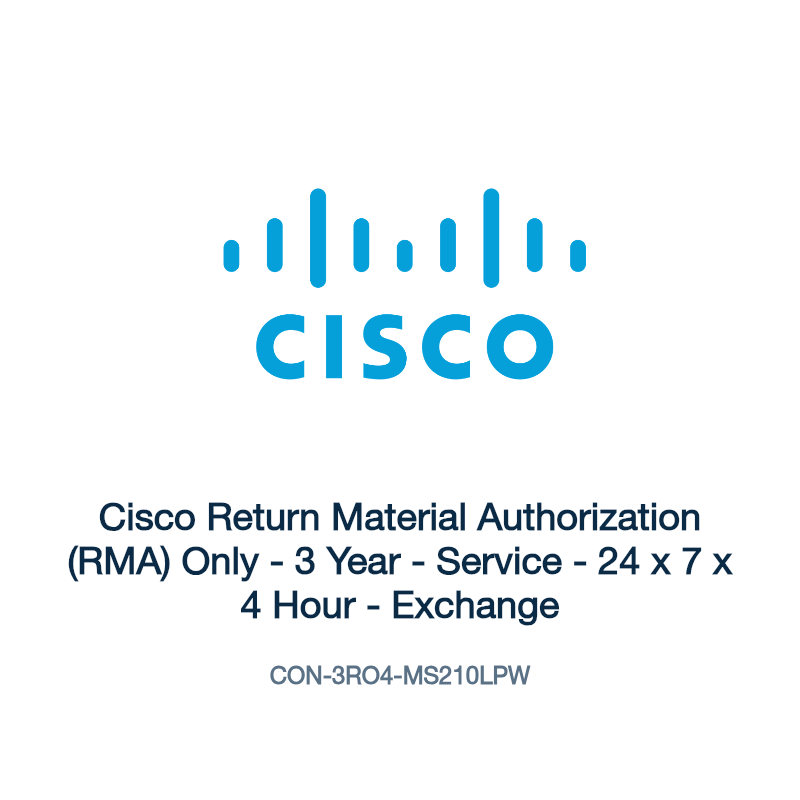 CON-3RO4-MS210LPW: Cisco Return Material Authorization (RMA) Only