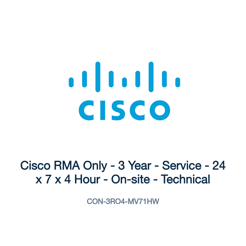 CON-3RO4-MV71HW: Cisco RMA Only - 3 Year - Service - 24 x 7 x 4 Hour - On-site -