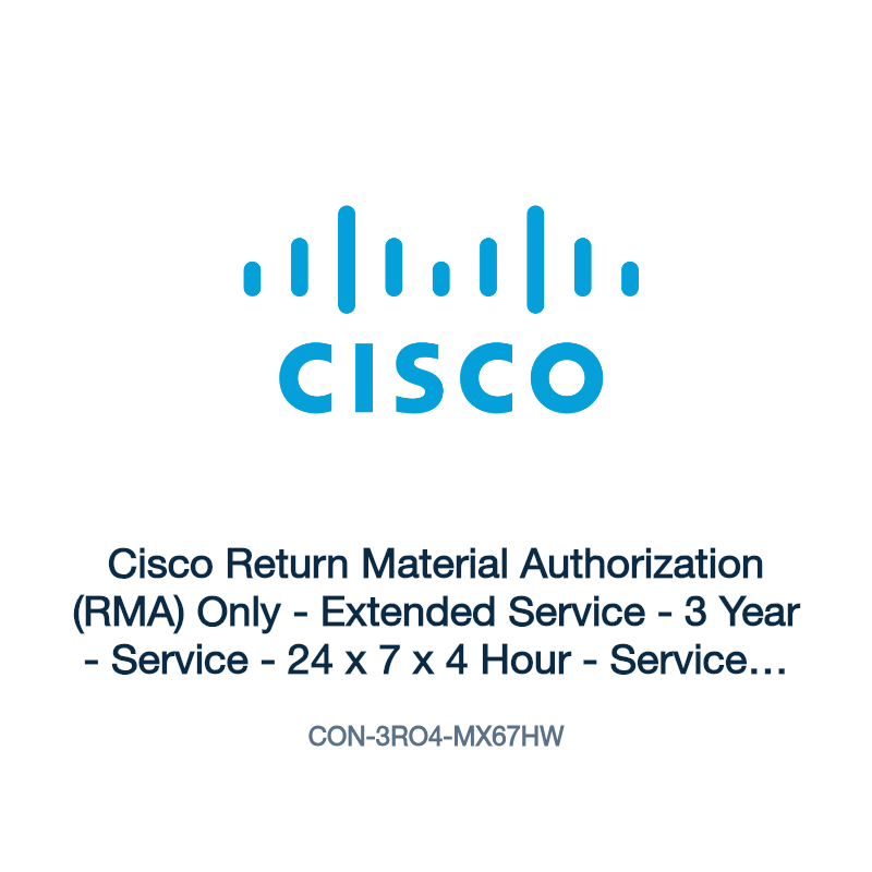 CON-3RO4-MX67HW: Cisco Return Material Authorization (RMA) Only