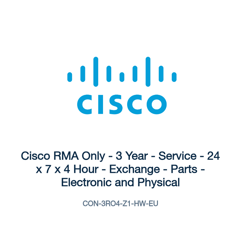 CON-3RO4-Z1-HW-EU: Cisco RMA Only - 3 Year - Service - 24 x 7 x 4 Hour - Exchange - Parts