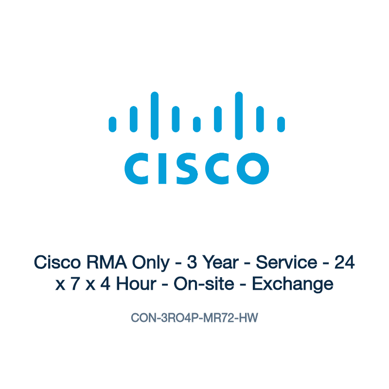CON-3RO4P-MR72-HW: Cisco RMA Only - 3 Year - Service - 24 x 7 x 4 Hour - On-site -