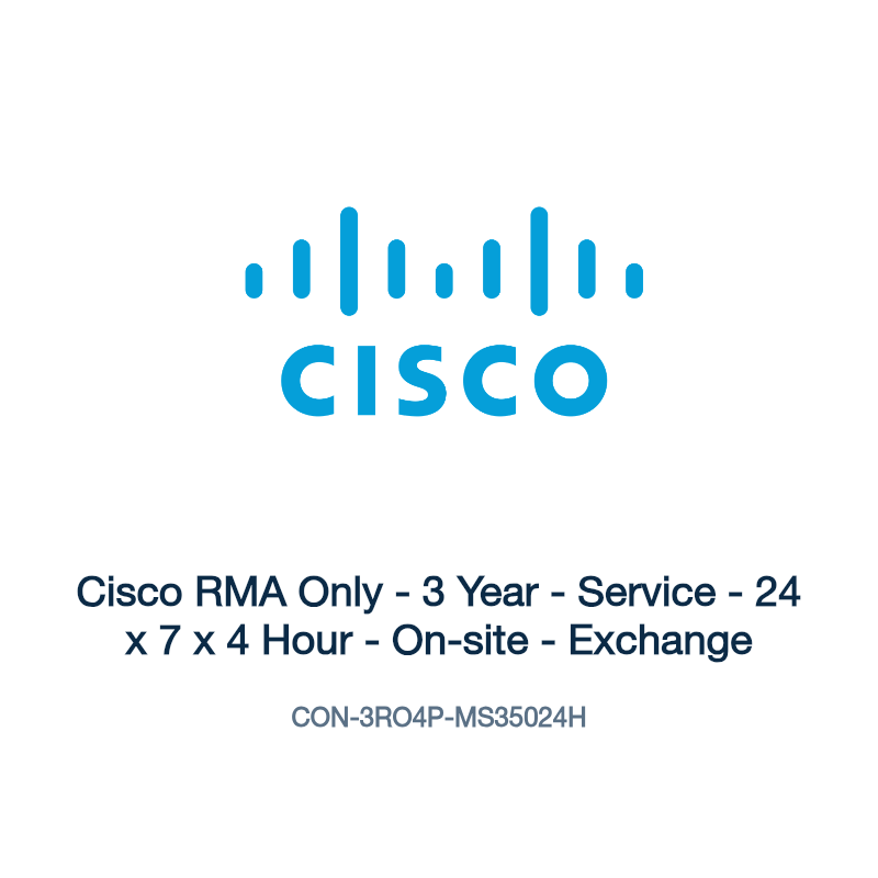CON-3RO4P-MS35024H: Cisco RMA Only - 3 Year - Service - 24 x 7 x 4 Hour - On-site -