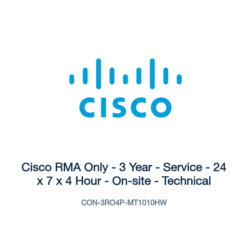 CON-3RO4P-MT1010HW: Cisco RMA Only - 3 Year - Service - 24 x 7 x 4 Hour - On-site -