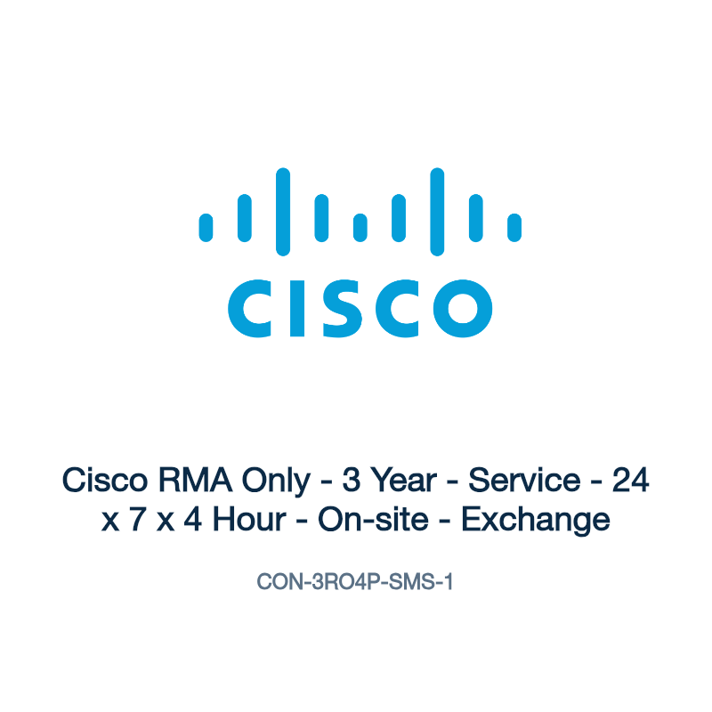 CON-3RO4P-SMS-1: Cisco RMA Only - 3 Year - Service - 24 x 7 x 4 Hour - On-site -