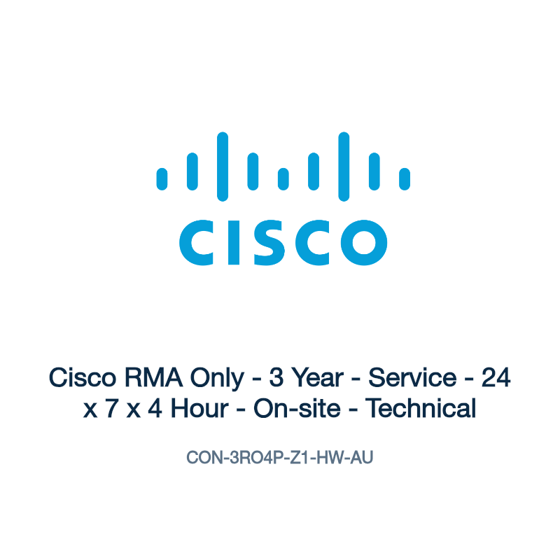 CON-3RO4P-Z1-HW-AU: Cisco RMA Only - 3 Year - Service - 24 x 7 x 4 Hour - On-site -