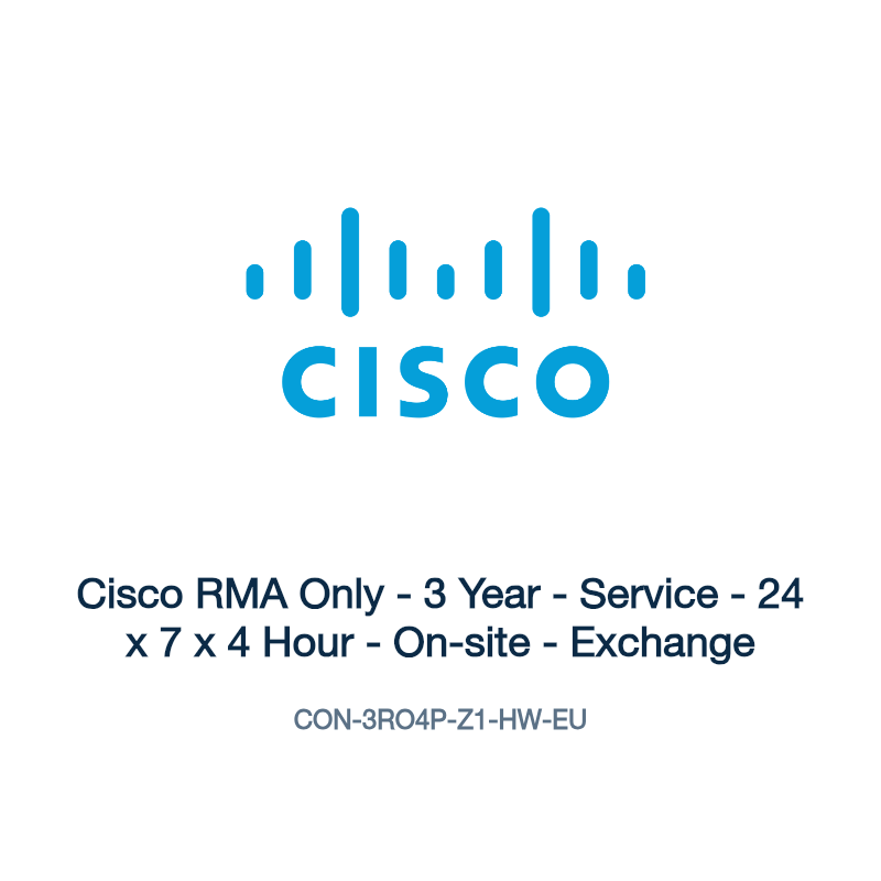 CON-3RO4P-Z1-HW-EU: Cisco RMA Only - 3 Year - Service - 24 x 7 x 4 Hour - On-site -