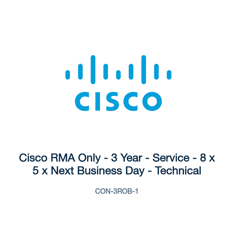 CON-3ROB-1: Cisco RMA Only - 3 Year - Service - 8 x 5 x Next Business Day -