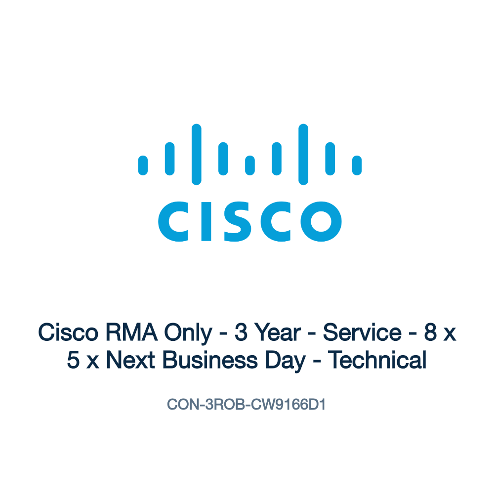 CON-3ROB-CW9166D1: Cisco RMA Only - 3 Year - Service - 8 x 5 x Next Business Day -