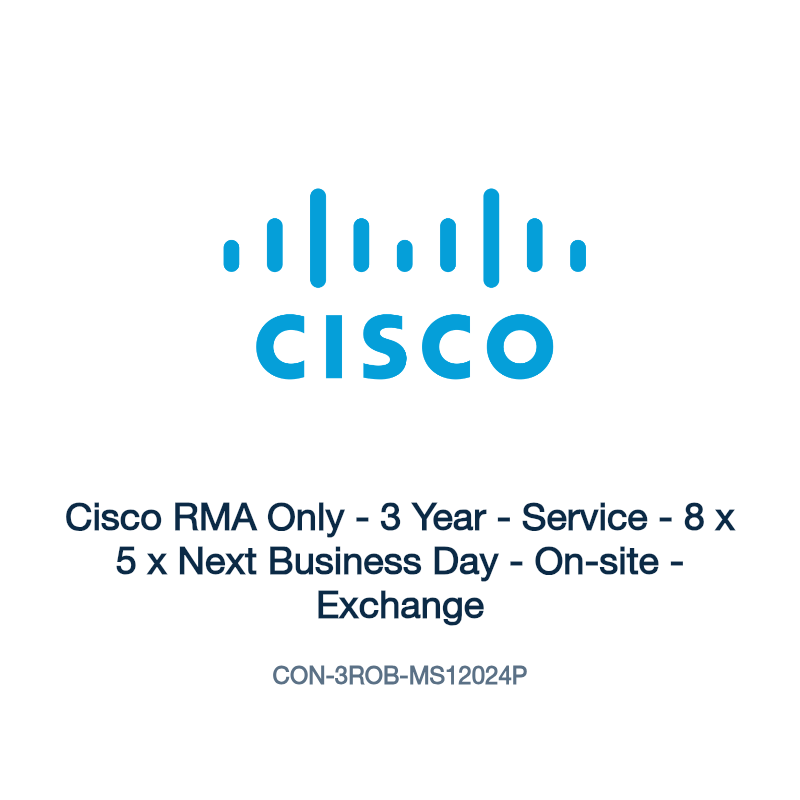 CON-3ROB-MS12024P: Cisco RMA Only - 3 Year - Service - 8 x 5 x Next Business Day -