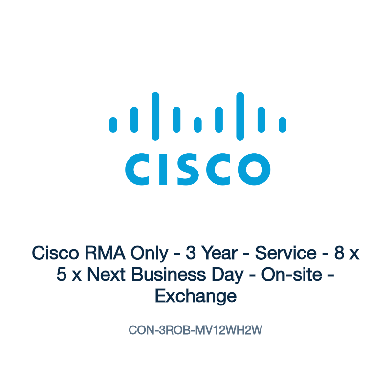 CON-3ROB-MV12WH2W: Cisco RMA Only - 3 Year - Service - 8 x 5 x Next Business Day -