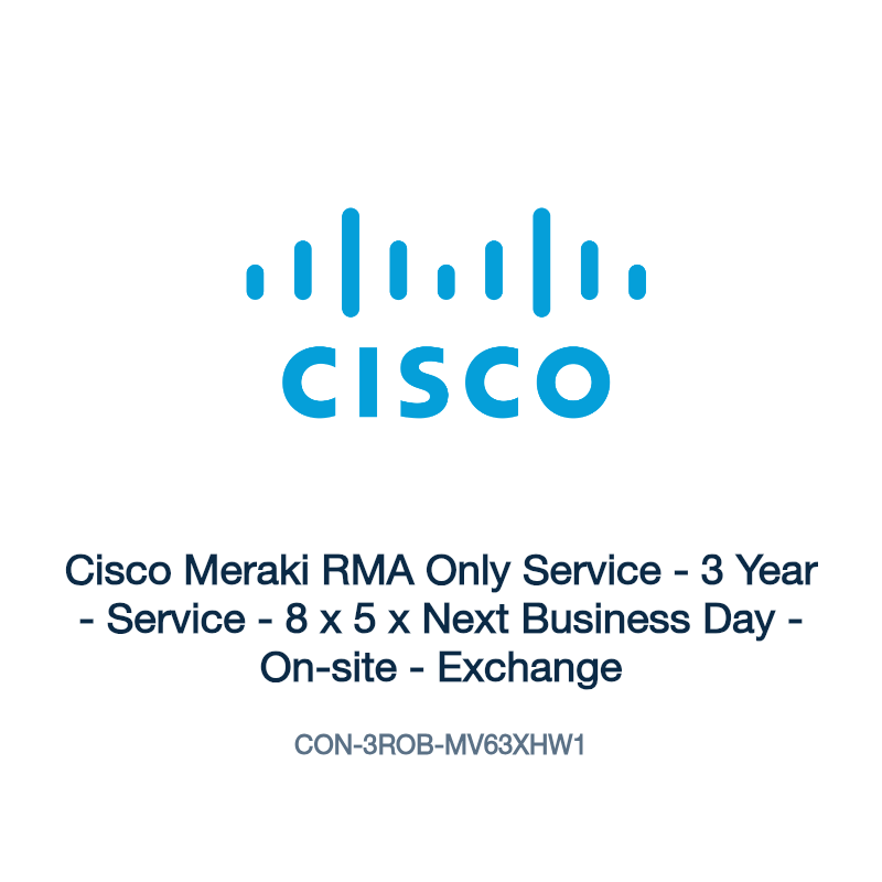 CON-3ROB-MV63XHW1: Cisco Meraki RMA Only Service