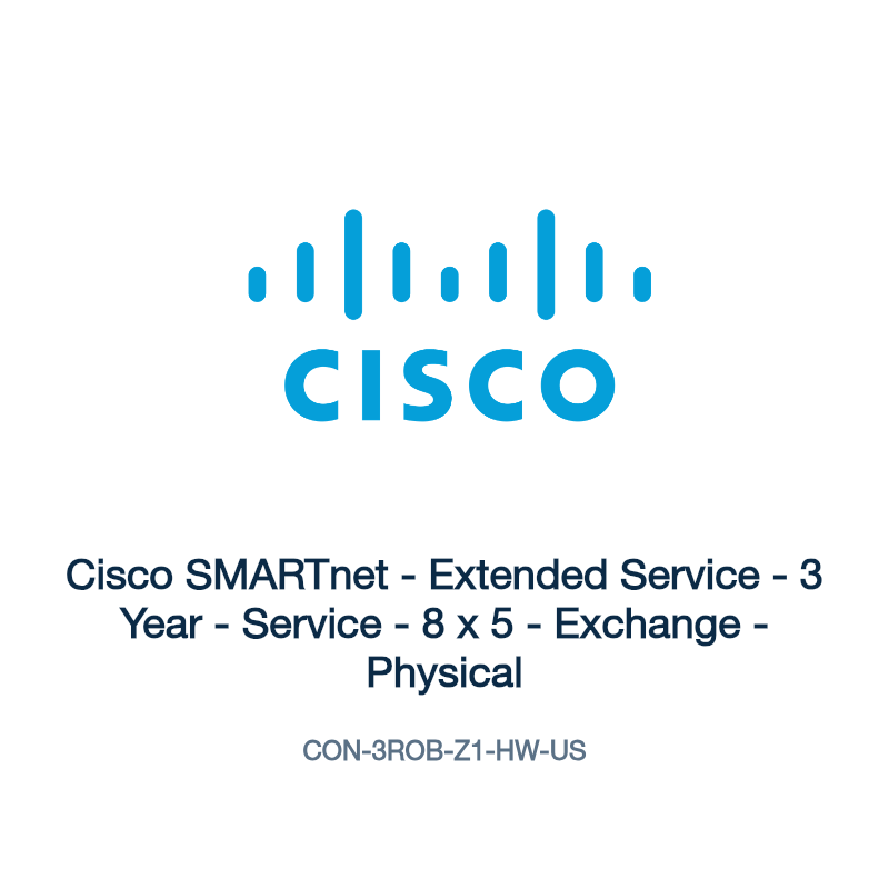 CON-3ROB-Z1-HW-US: Cisco SMARTnet - Extended Service - 3 Year - Service - 8 x 5 -