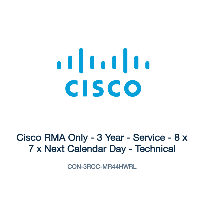 CON-3ROC-MR44HWRL: Cisco RMA Only - 3 Year - Service - 8 x 7 x Next Calendar Day -