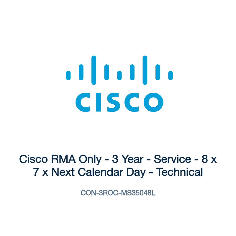 CON-3ROC-MS35048L: Cisco RMA Only - 3 Year - Service - 8 x 7 x Next Calendar Day -