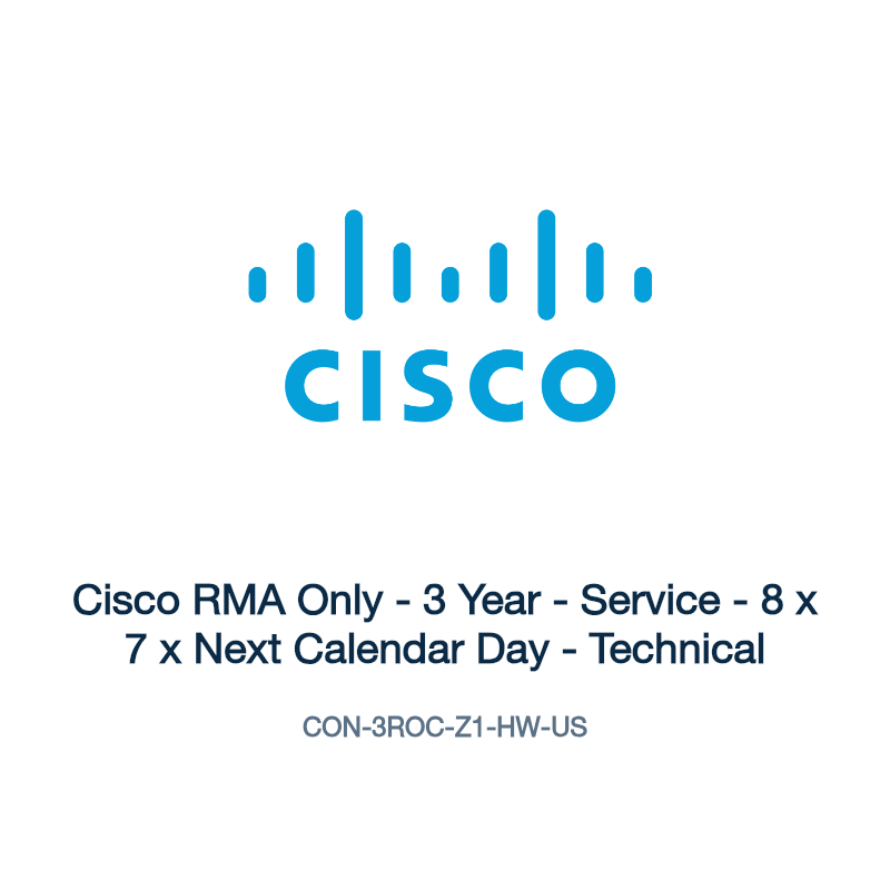 CON-3ROC-Z1-HW-US: Cisco RMA Only - 3 Year - Service - 8 x 7 x Next Calendar Day -