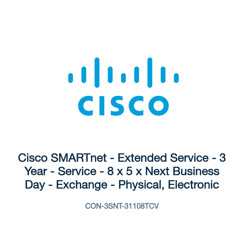 CON-3SNT-31108TCV: Cisco SMARTnet - Extended Service - 3 Year - Service