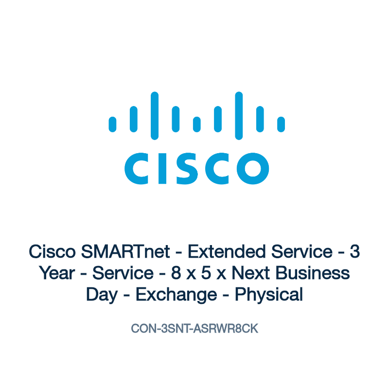CON-3SNT-ASRWR8CK: Cisco SMARTnet - Extended Service - 3 Year - Service