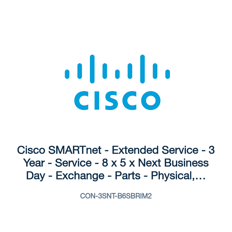 CON-3SNT-B6SBRIM2: Cisco SMARTnet - Extended Service - 3 Year - Service