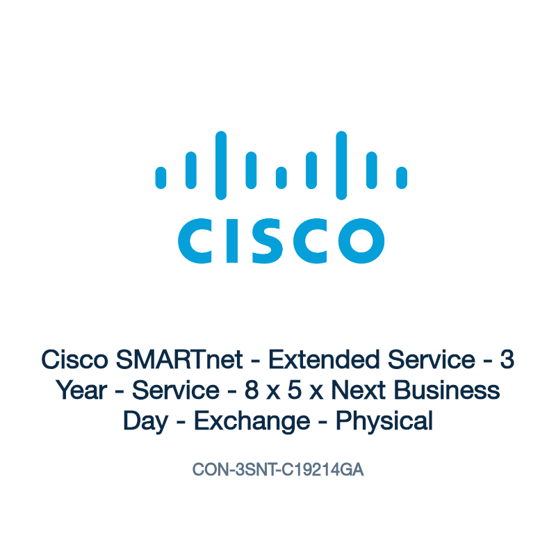 CON-3SNT-C19214GA: Cisco SMARTnet - Extended Service - 3 Year - Service