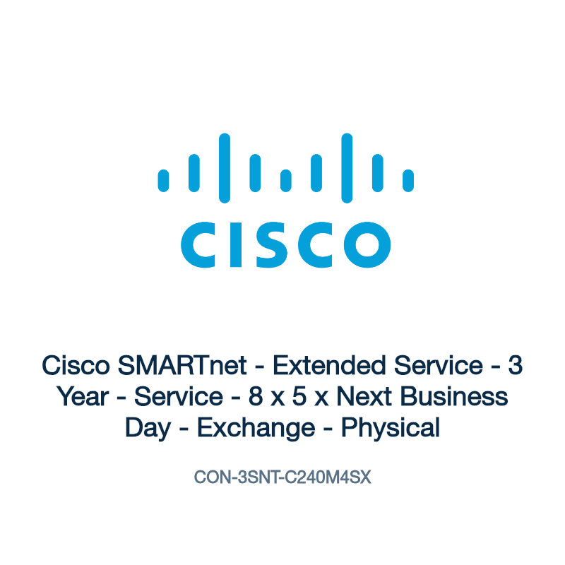CON-3SNT-C240M4SX: Cisco SMARTnet - Extended Service - 3 Year - Service