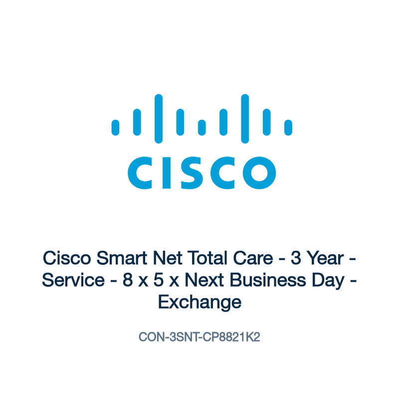 CON-3SNT-CP8821K2: Cisco Smart Net Total Care