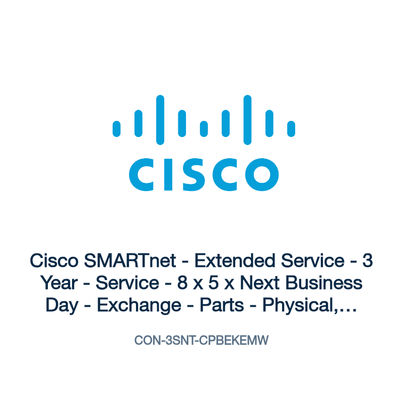CON-3SNT-CPBEKEMW: Cisco SMARTnet - Extended Service - 3 Year - Service