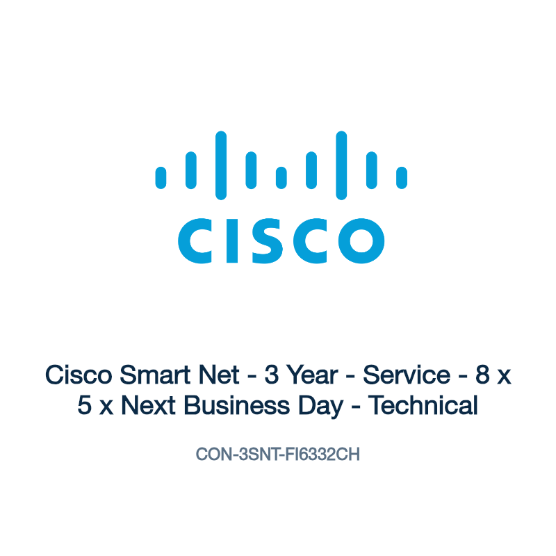 CON-3SNT-FI6332CH: Cisco Smart Net - 3 Year - Service - 8 x 5 x Next Business Day -