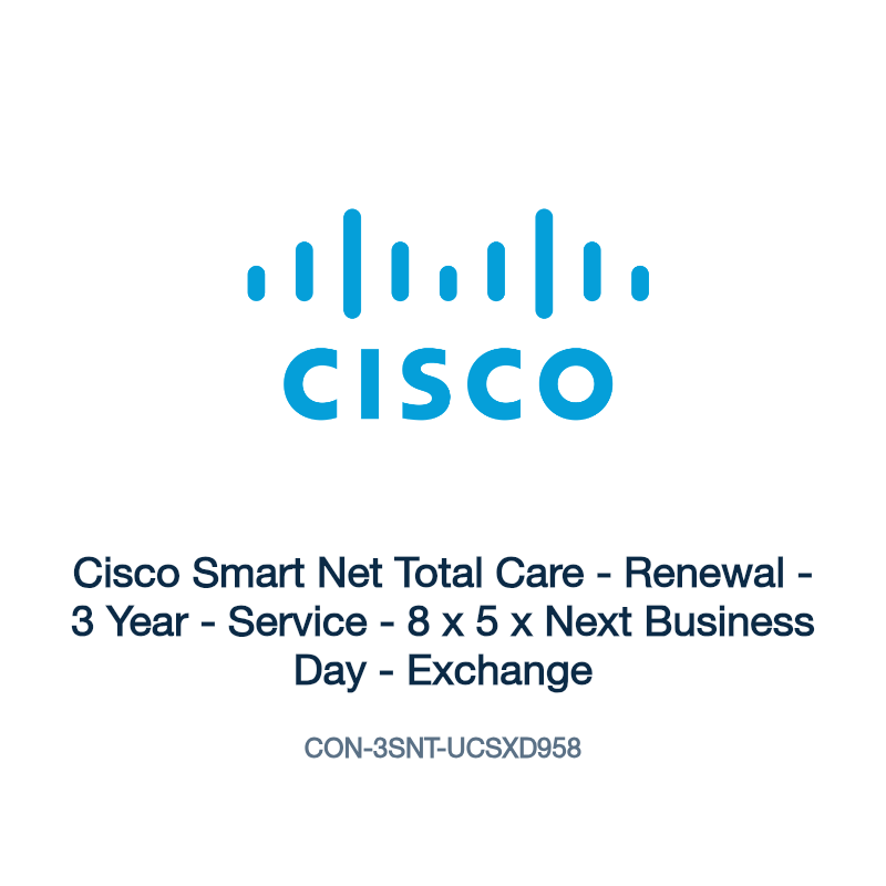 CON-3SNT-UCSXD958: Cisco Smart Net Total Care