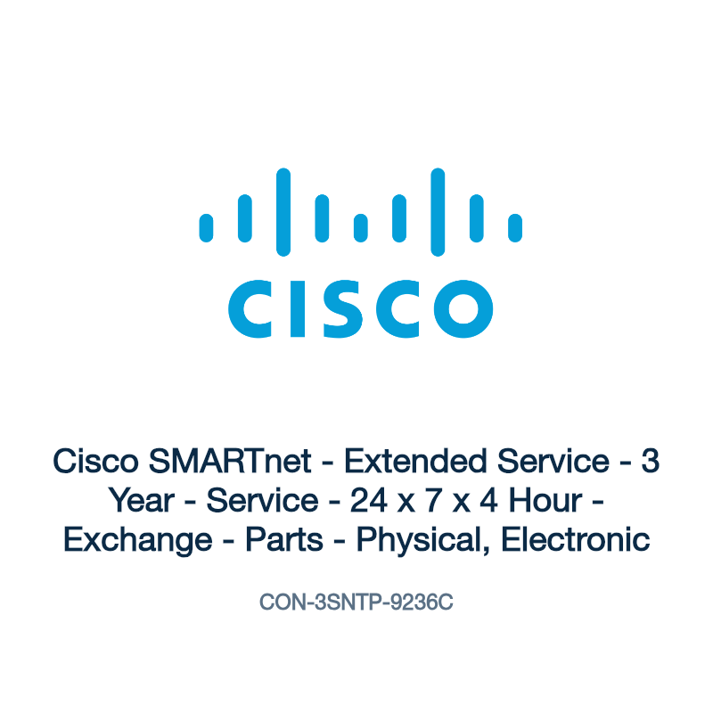 CON-3SNTP-9236C: Cisco SMARTnet - Extended Service - 3 Year - Service - 24 x 7 x 4 Hour