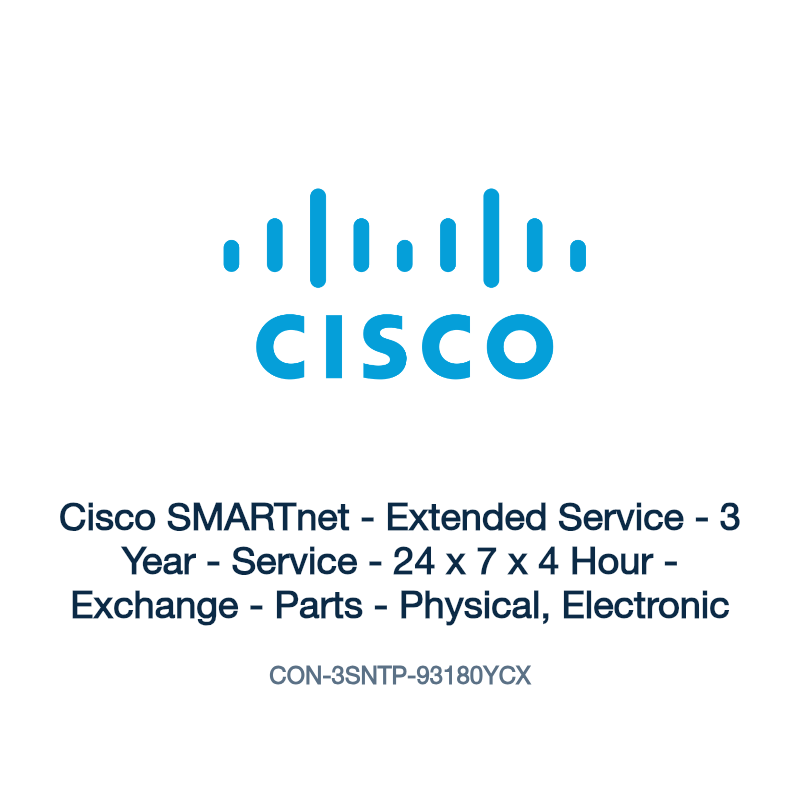 CON-3SNTP-93180YCX: Cisco SMARTnet - Extended Service - 3 Year - Service - 24 x 7 x 4 Hour