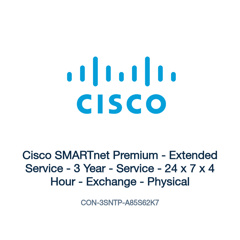 CON-3SNTP-A85S62K7: Cisco SMARTnet Premium