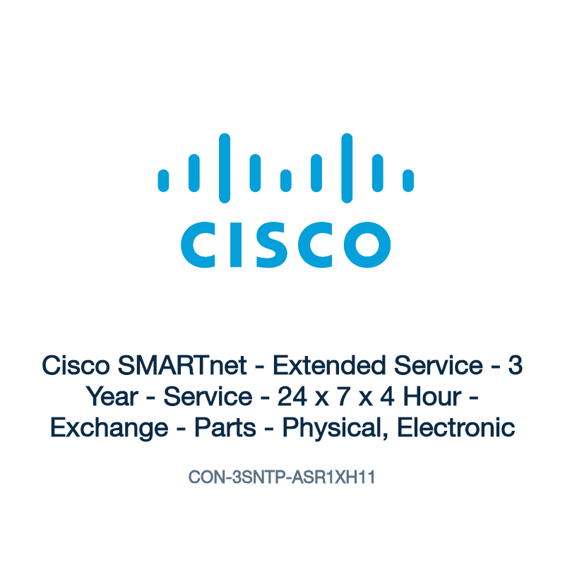 CON-3SNTP-ASR1XH11: Cisco SMARTnet - Extended Service - 3 Year - Service - 24 x 7 x 4 Hour